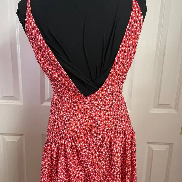 Anthropologie polka dots Flutter Wrap Midi Dress - Picture 5 of 7